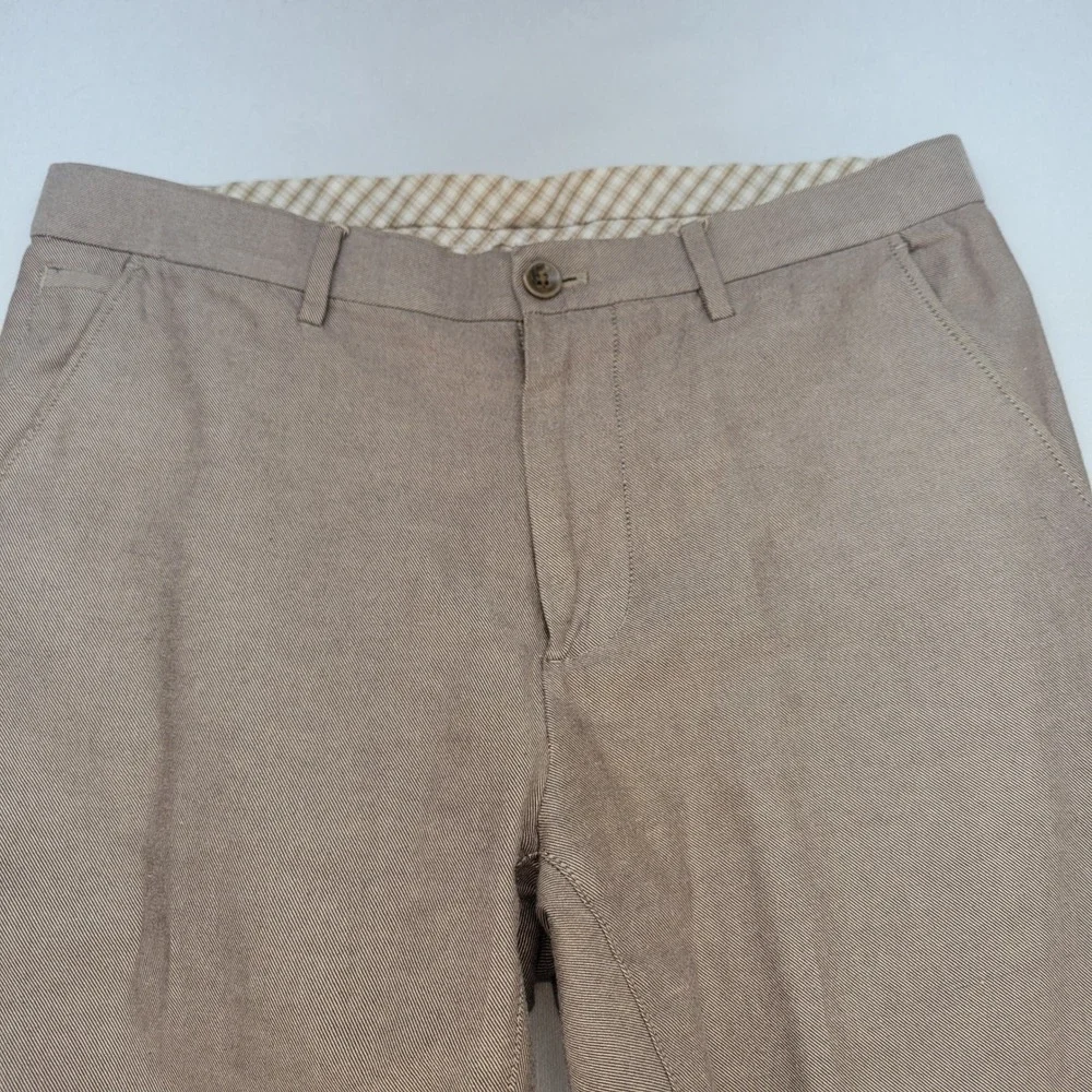 Banana Republic Kentfield Pant Mens 32x32 Tan Khaki Cotton Twill Chino Straight
